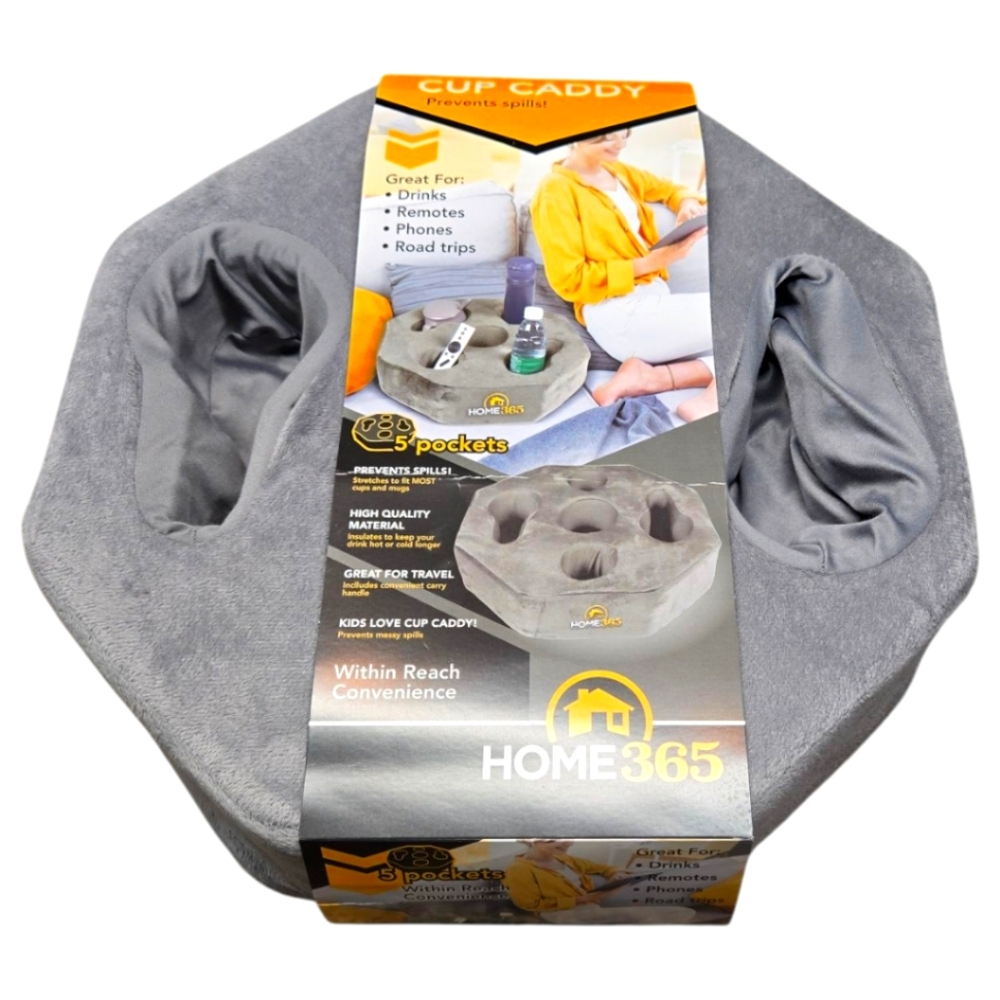 Gray Cup Caddy with 5 Pockets